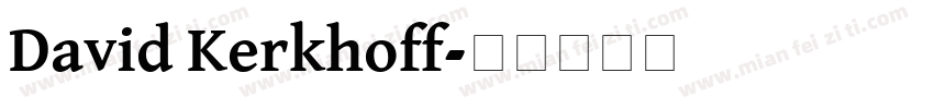 David Kerkhoff字体转换